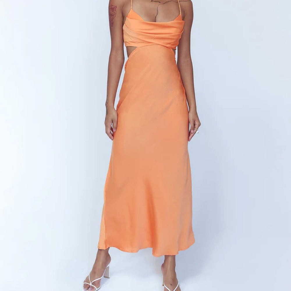 GISELLE MIDI DRESS ORANGE